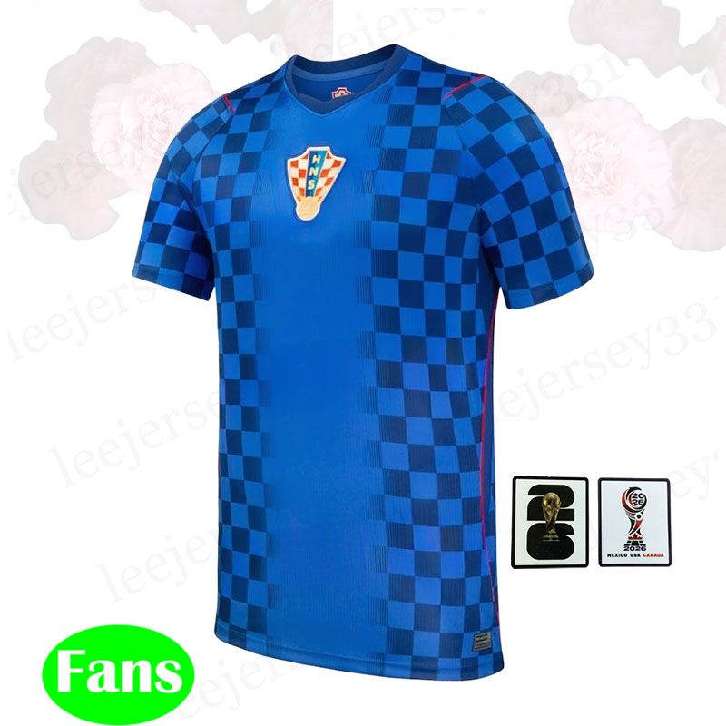 Camiseta Croacia 2ª Equipación - Fan Version con parches oficiales