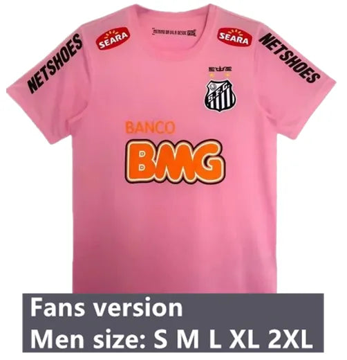 Santos Retro Soccer Jerseys 12 13 24 26 27   Neymar... 12/13 pink