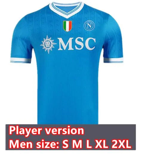 25 26 Napoli Soccer Jerseys LUKAKU DE BRUYNE 2025... Player 25/26 home