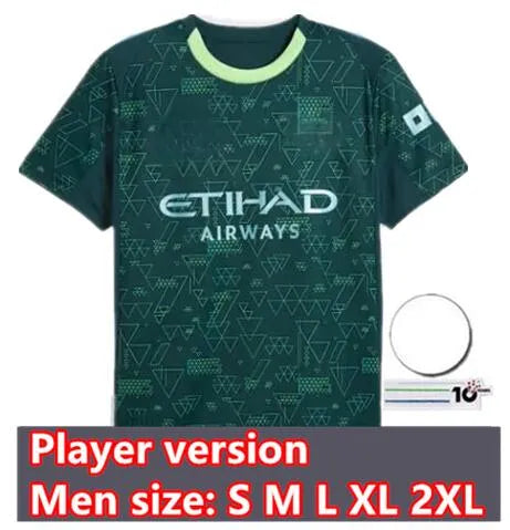MARMOUSH 2025 Man City Soccer Jerseys   Retro Style... Player 25/26 4th UCL