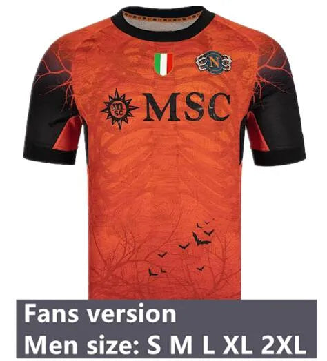 25 26 Napoli Soccer Jerseys LUKAKU DE BRUYNE 2025... 25/26 orange Halloween
