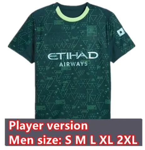 MARMOUSH 2025 Man City Soccer Jerseys   Retro Style... Player 25/26 4th