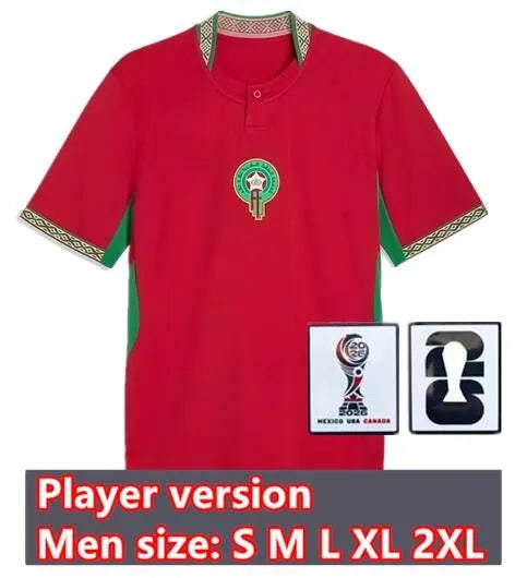 Moroccan Morocco Soccer Shirt   Home & Away Fans... Player 2026 Morocco home Patch