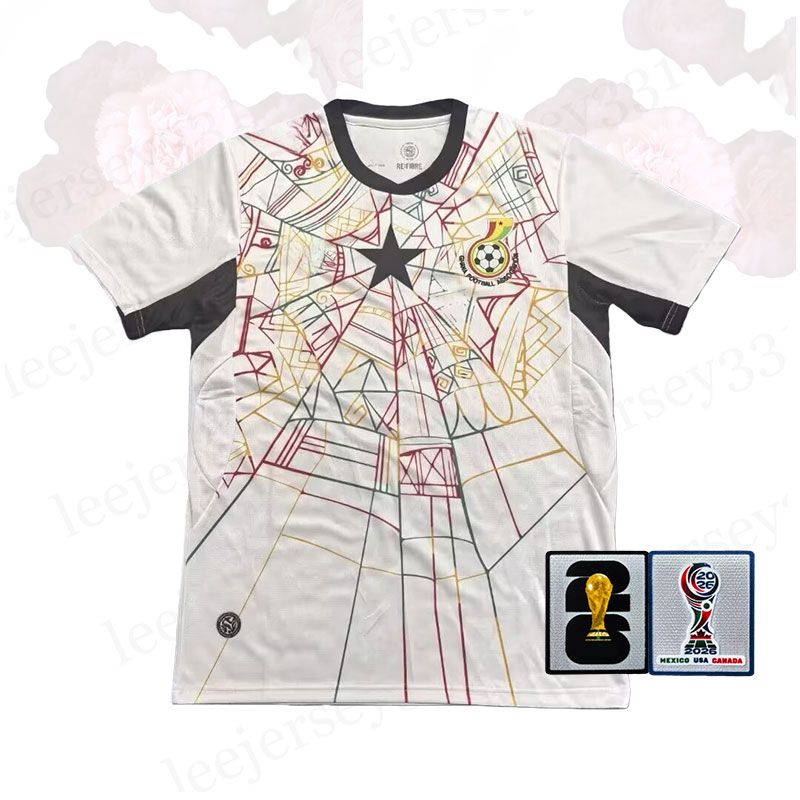 Camiseta Ghana 1ª Equipación – Fan Version con parches oficiales