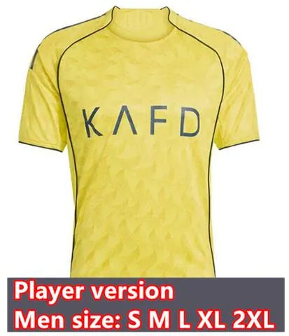 Al Nassr FC Soccer Jerseys 2025 2026   Mens & Kids... Player 25/26 home