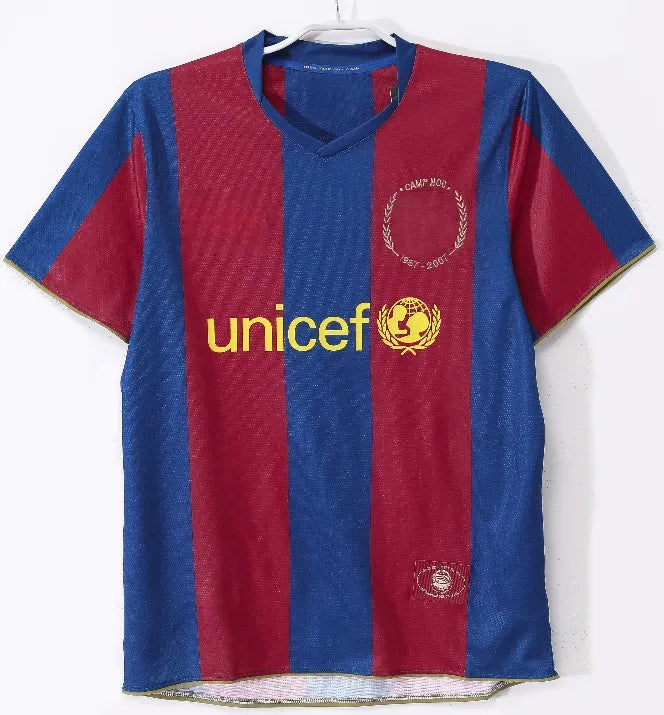 BARCELONAS Retro Soccer Jerseys   Ronaldinho 100th... 2007-08 home