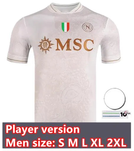 25 26 Napoli Soccer Jerseys LUKAKU DE BRUYNE 2025... Player 25/26 away UCL