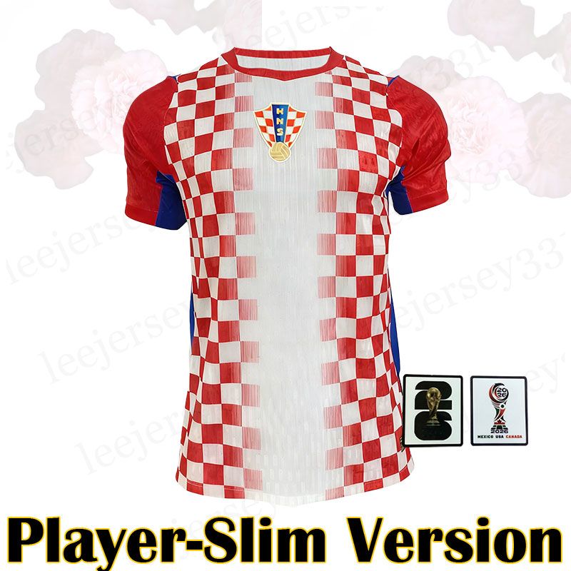 Camiseta Croacia 1ª Equipación – Player version con parches oficiales