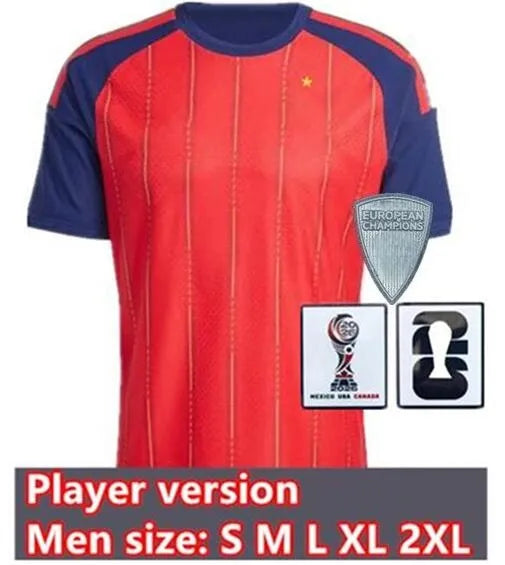 LAMINE YAMAL Spanien Fußballtrikots 2026 Herren Damen... Spieler 2026 Heimtrikot mit Aufnäher2
