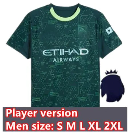 MARMOUSH 2025 Man City Soccer Jerseys   Retro Style... Player 25/26 4th Patch