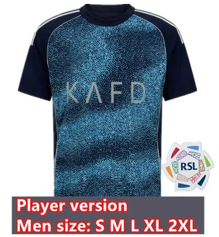 Al Nassr FC Soccer Jerseys 2025 2026   Mens & Kids... Player 25/26 away patch