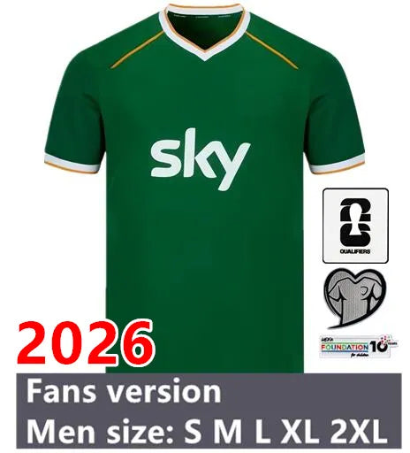 25 26 Irland Heim Grün Fußball Trikotsatz PARROTT... 2026 Heim-Patch1