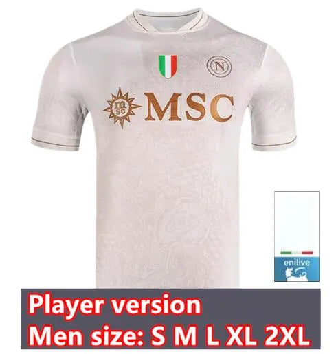 25 26 Napoli Soccer Jerseys LUKAKU DE BRUYNE 2025... Player 25/26 away patch