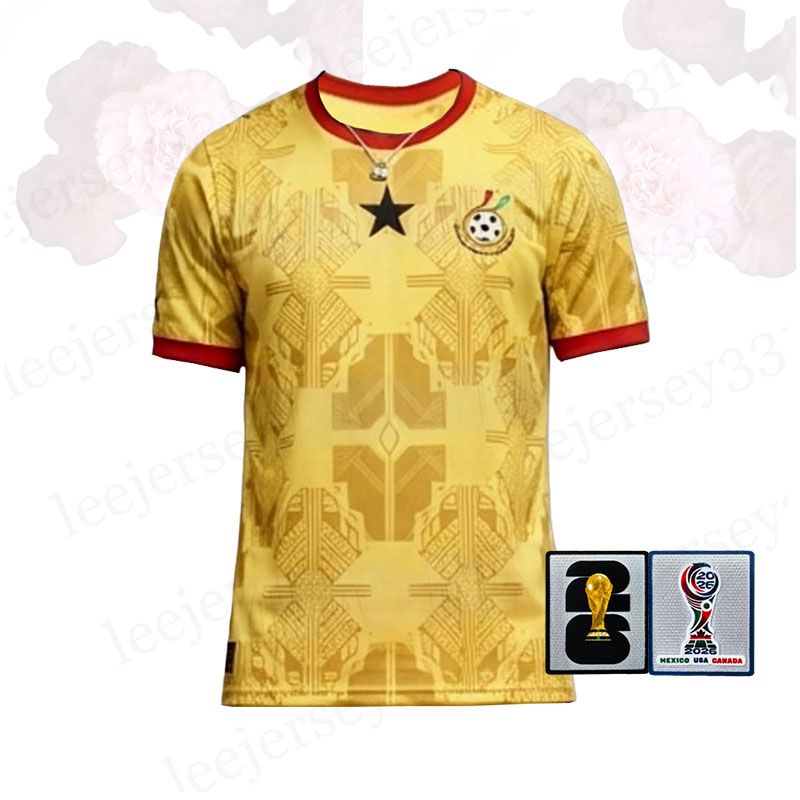 Camiseta Ghana 2ª Equipación – Fan Version con parches oficiales